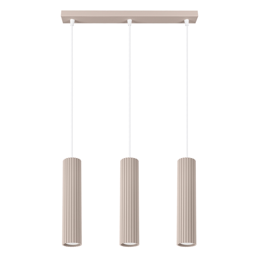 Brilagi - Candeeiro suspenso CRESTO 3xGU10/10W/230V taupe