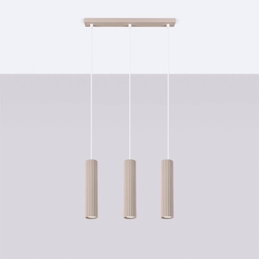 Brilagi - Candeeiro suspenso CRESTO 3xGU10/10W/230V taupe