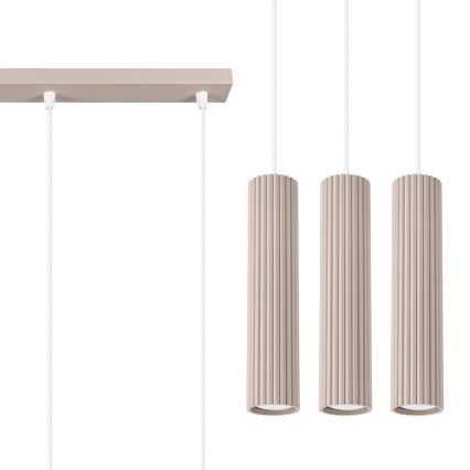 Brilagi - Candeeiro suspenso CRESTO 3xGU10/10W/230V taupe