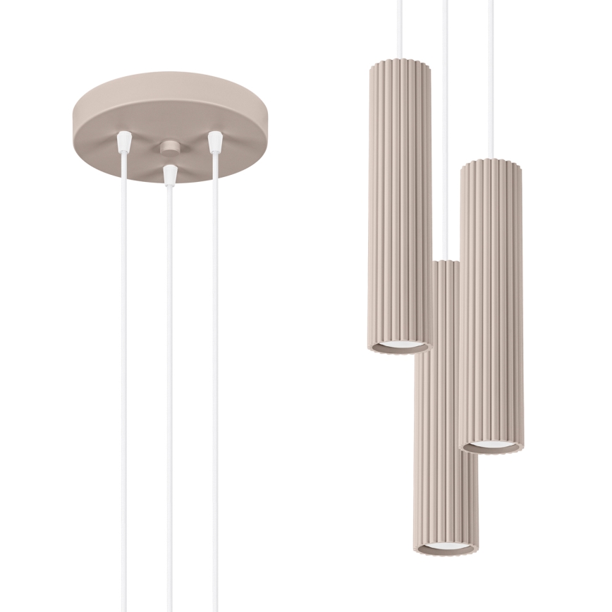 Brilagi - Candeeiro suspenso CRESTO 3xGU10/10W/230V taupe