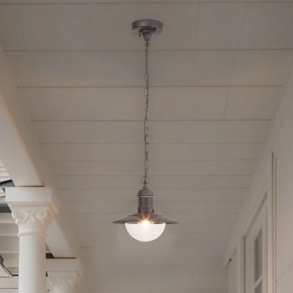 Brilagi - Candeeiro suspenso de exterior MOLDE 1xE27/60W IP44 preto