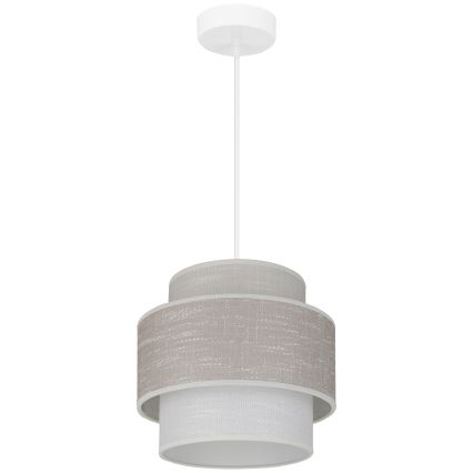 Brilagi - Candeeiro suspenso DOVER SPACE 1xE27/15W/230V diâmetro 25 cm cinzento/creme