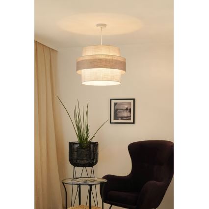 Brilagi - Candeeiro suspenso DOVER SPACE 1xE27/15W/230V diâmetro 50 cm cinzento/creme