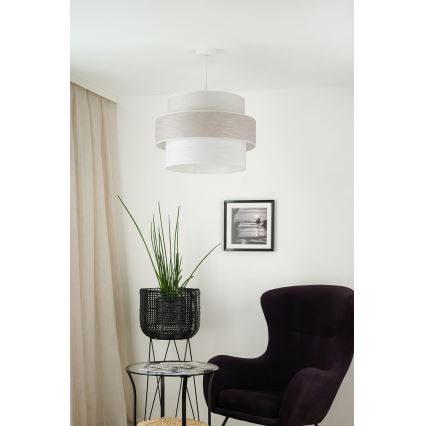 Brilagi - Candeeiro suspenso DOVER SPACE 1xE27/15W/230V diâmetro 50 cm cinzento/creme