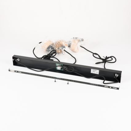 Brilagi - Candeeiro suspenso em cabo BASKLITE 3xE27/15W/230V madeira/preto