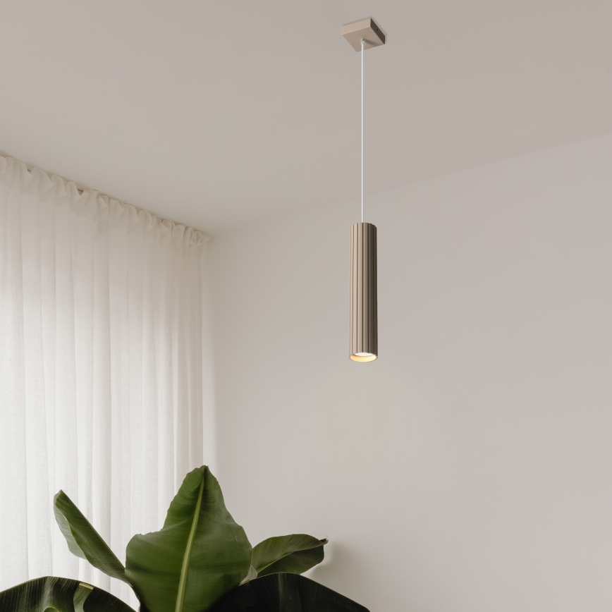 Brilagi - Candeeiro suspenso em cabo CRISPINA 1xGU10/10W/230V bege