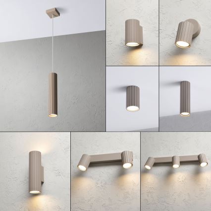 Brilagi - Candeeiro suspenso em cabo CRISPINA 1xGU10/10W/230V bege