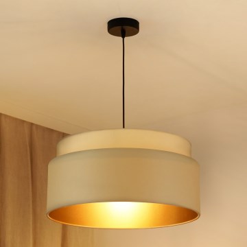 Brilagi - Candeeiro suspenso em cabo OREGON VEGE 1xE27/15W/230V diâmetro 45 cm bege