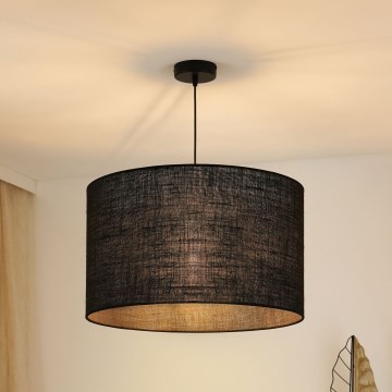 Brilagi - Candeeiro suspenso em cabo TUBES ROLLER 1xE27/15W/230V diâmetro 50 cm preto