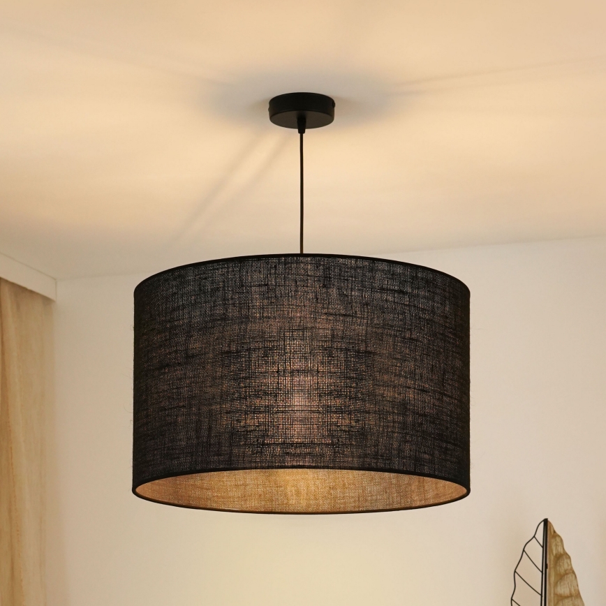 Brilagi - Candeeiro suspenso em cabo TUBES ROLLER 1xE27/15W/230V diâmetro 50 cm preto