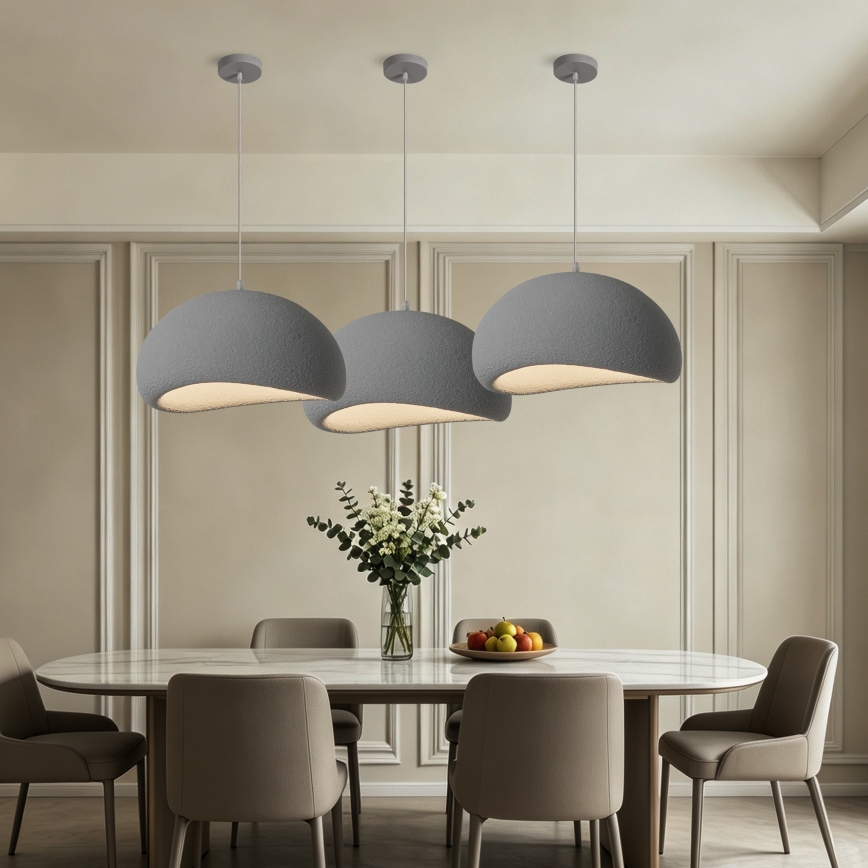 BRILAGI - Candeeiro suspenso em cabo WABI SABI 1xE27/60W/230V Ø 50 cm cinzento
