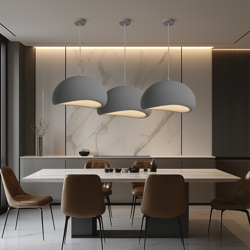 BRILAGI - Candeeiro suspenso em cabo WABI SABI 1xE27/60W/230V Ø 50 cm cinzento
