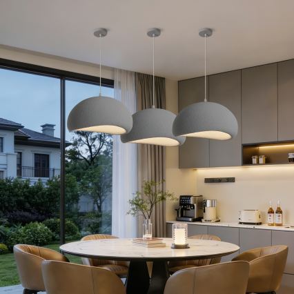BRILAGI - Candeeiro suspenso em cabo WABI SABI 1xE27/60W/230V Ø 50 cm cinzento