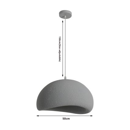 BRILAGI - Candeeiro suspenso em cabo WABI SABI 1xE27/60W/230V Ø 50 cm cinzento