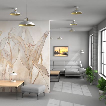 Brilagi - Candeeiro suspenso FLAMENGO 1xE27/60W/230V branco