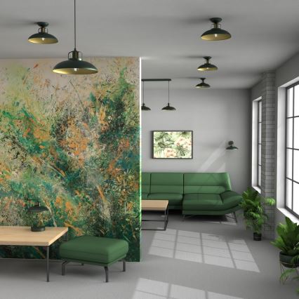 Brilagi - Candeeiro suspenso FLAMENGO 1xE27/60W/230V verde