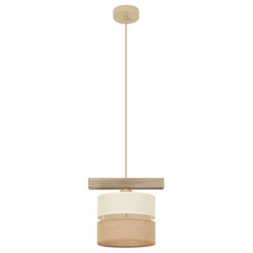 Brilagi - Candeeiro suspenso FOREST 1xE27/15W/230V pinho/bege/creme