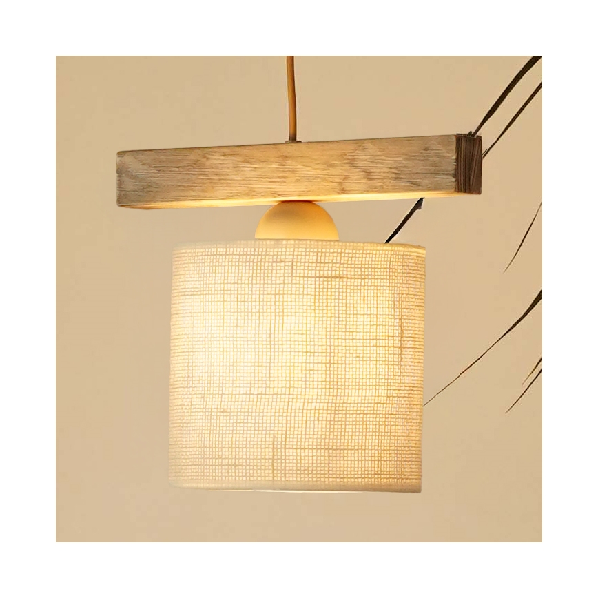 Brilagi - Candeeiro suspenso FOREST 1xE27/15W/230V pinho/castanho/creme