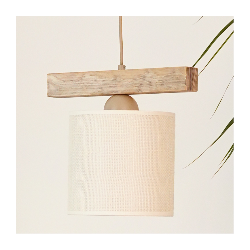 Brilagi - Candeeiro suspenso FOREST 1xE27/15W/230V pinho/castanho/creme