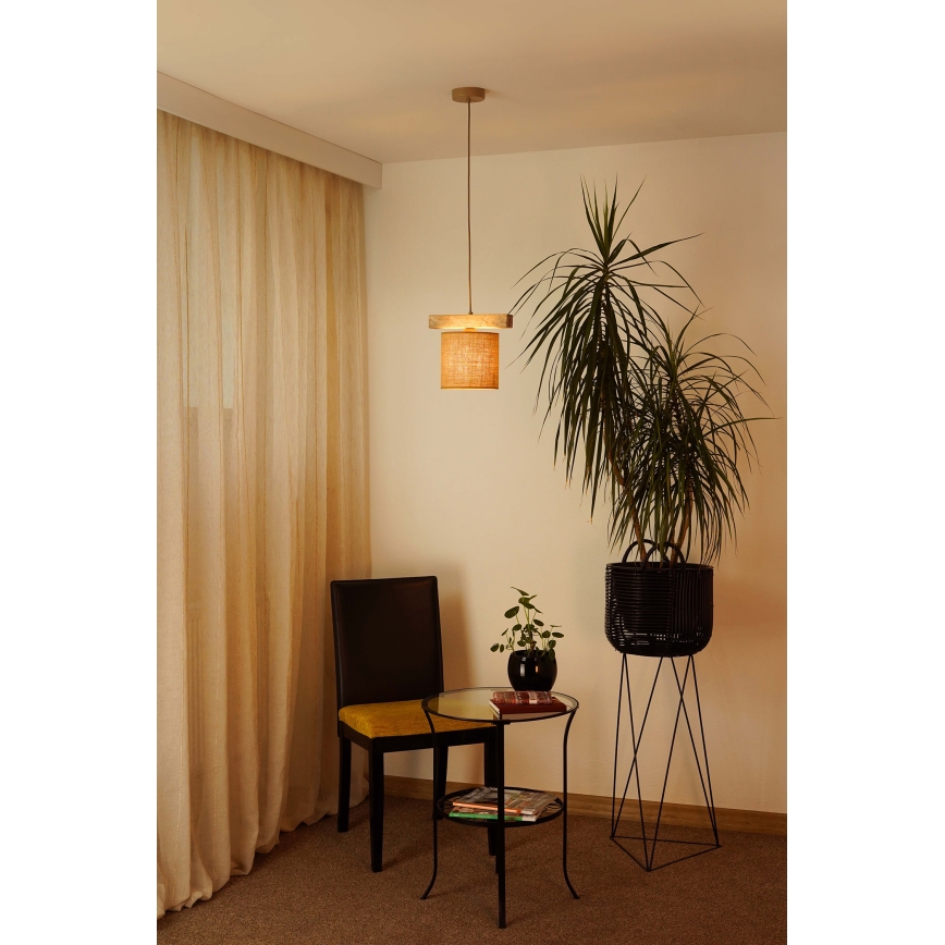 Brilagi - Candeeiro suspenso FOREST 1xE27/15W/230V pinho/castanho