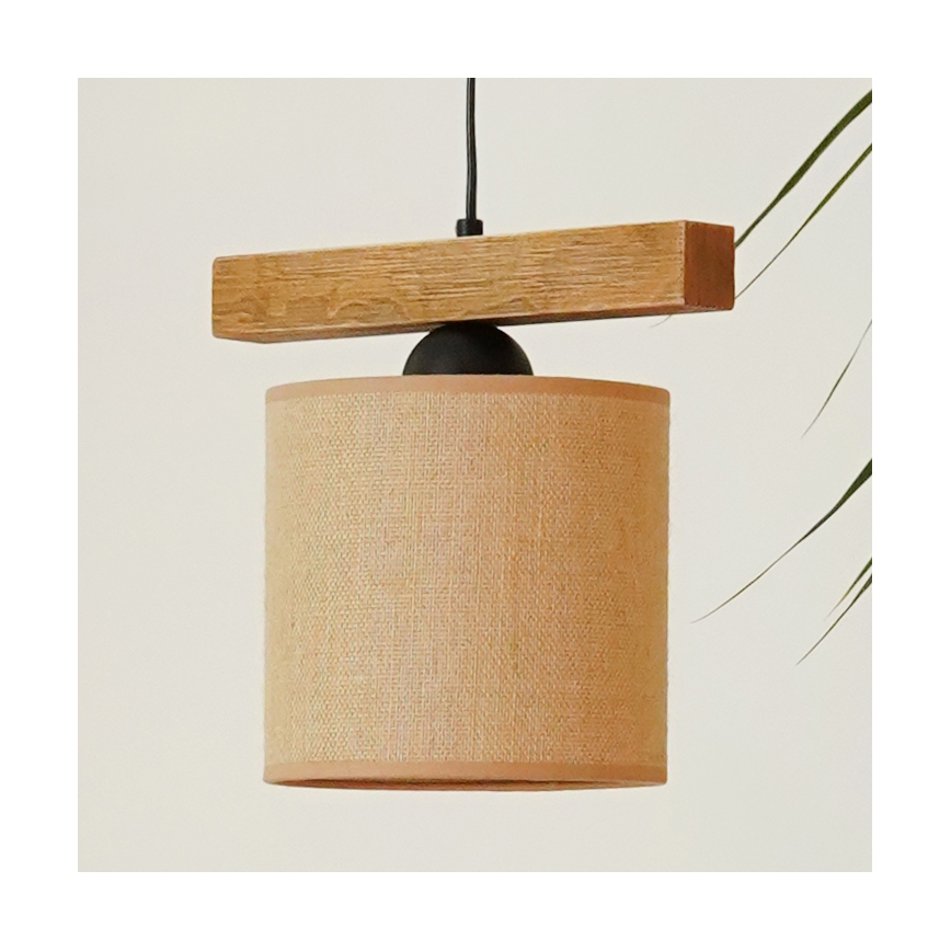 Brilagi - Candeeiro suspenso FOREST 1xE27/15W/230V pinho/castanho/preto