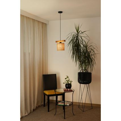 Brilagi - Candeeiro suspenso FOREST 1xE27/15W/230V pinho/castanho/preto