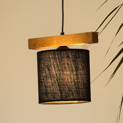 Brilagi - Candeeiro suspenso FOREST 1xE27/15W/230V pinho/preto