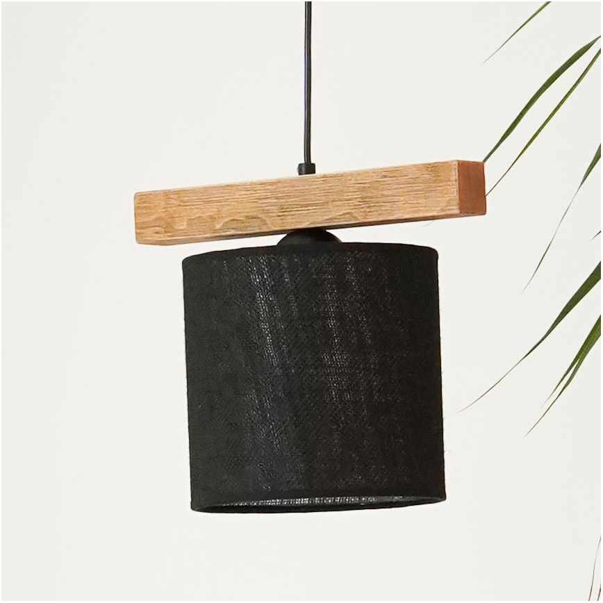 Brilagi - Candeeiro suspenso FOREST 1xE27/15W/230V pinho/preto