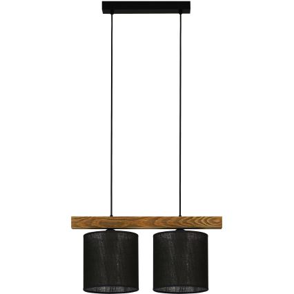 Brilagi - Candeeiro suspenso FOREST 2xE27/15W/230V pinho/preto