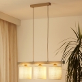 Brilagi - Candeeiro suspenso FOREST 3xE27/15W/230V pinho/castanho/creme