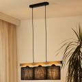 Brilagi - Candeeiro suspenso FOREST 3xE27/15W/230V pinho/preto