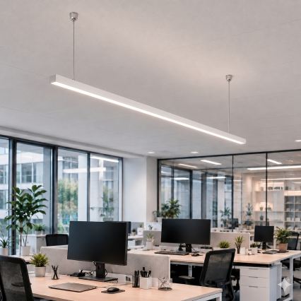 Brilagi - Candeeiro pendente LED FULLDAY LED/30/40/50W/230V 2700/4000/6000K 150 cm branco