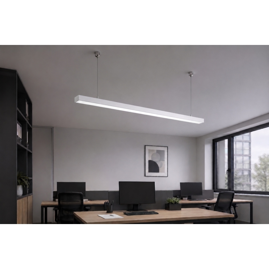Brilagi - Candeeiro pendente LED FULLDAY LED/30/40/50W/230V 2700/4000/6000K 150 cm branco