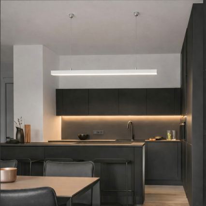Brilagi - Candeeiro pendente LED FULLDAY LED/30/40/50W/230V 2700/4000/6000K 150 cm branco