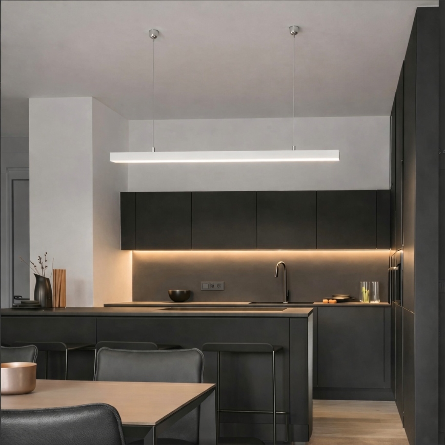 Brilagi - Candeeiro pendente LED FULLDAY LED/30/40/50W/230V 2700/4000/6000K 150 cm branco