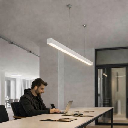 Brilagi - Candeeiro pendente LED FULLDAY LED/30/40/50W/230V 2700/4000/6000K 150 cm branco