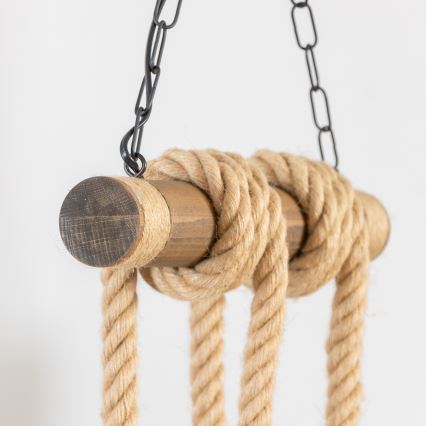 Brilagi - Candeeiro suspenso KOS 4xE27/60W/230V faia