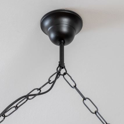 Brilagi - Candeeiro suspenso KOS 6xE27/60W/230V faia