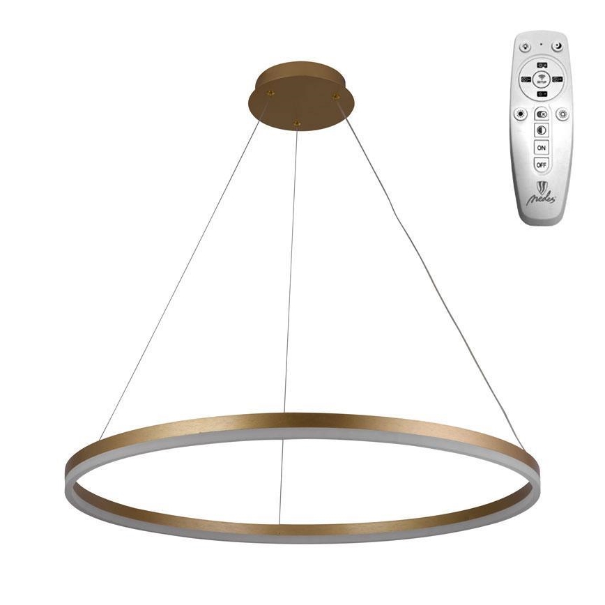 Brilagi - Candeeiro suspenso LED com regulação CIRCLE LED/55W/230V 3000-6500K dourado + comando