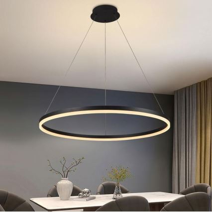 Brilagi - Candeeiro suspenso LED com regulação CIRCLE LED/55W/230V 3000-6500K preto + comando
