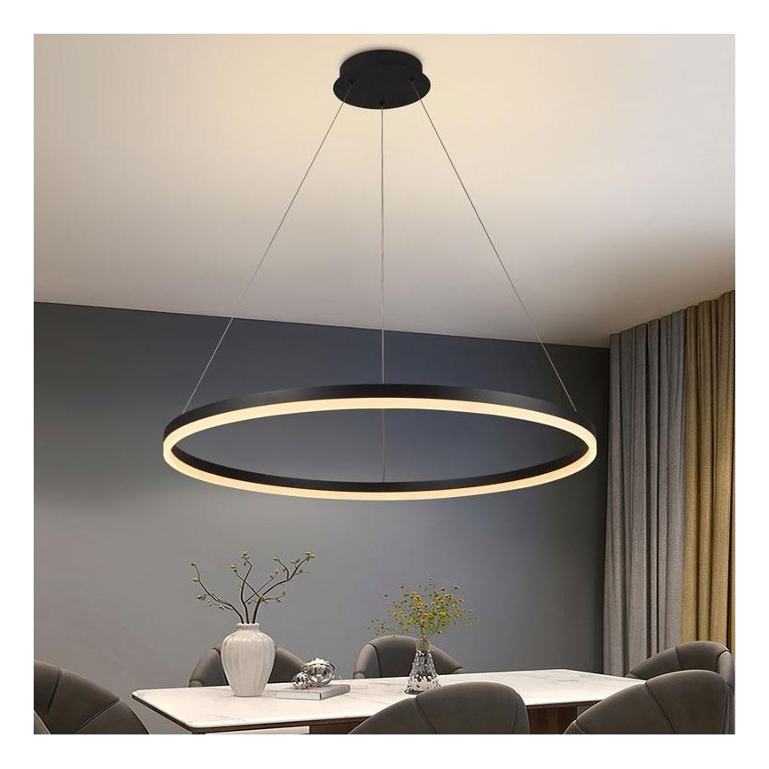Brilagi - Candeeiro suspenso LED com regulação CIRCLE LED/55W/230V 3000-6500K preto + comando