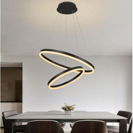 Brilagi - Candeeiro suspenso LED com regulação CIRCLE LED/70W/230V 3000-6500K preto + comando