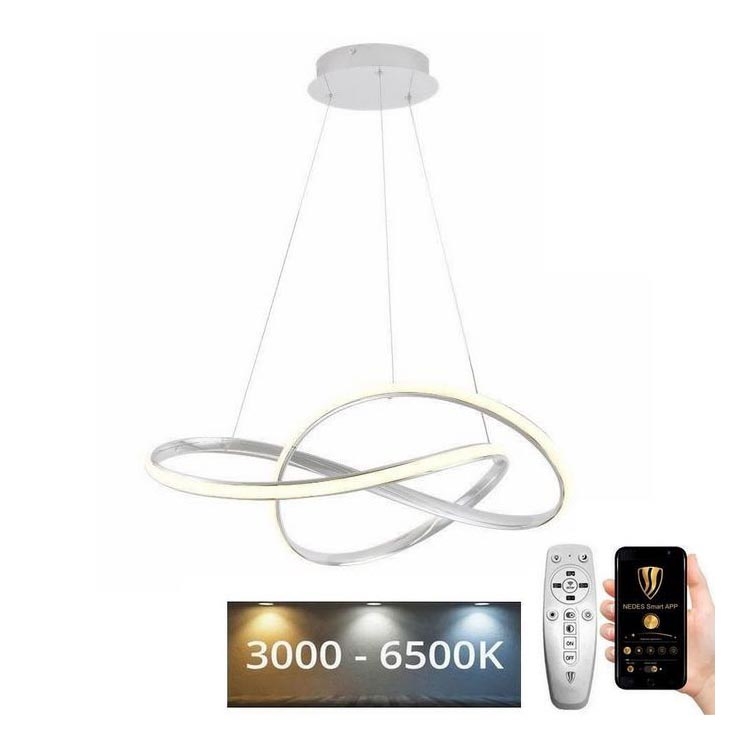 Brilagi - Candeeiro suspenso LED com regulação COSMOWAVE LED/70W/230V 3000-6500K branco + comando