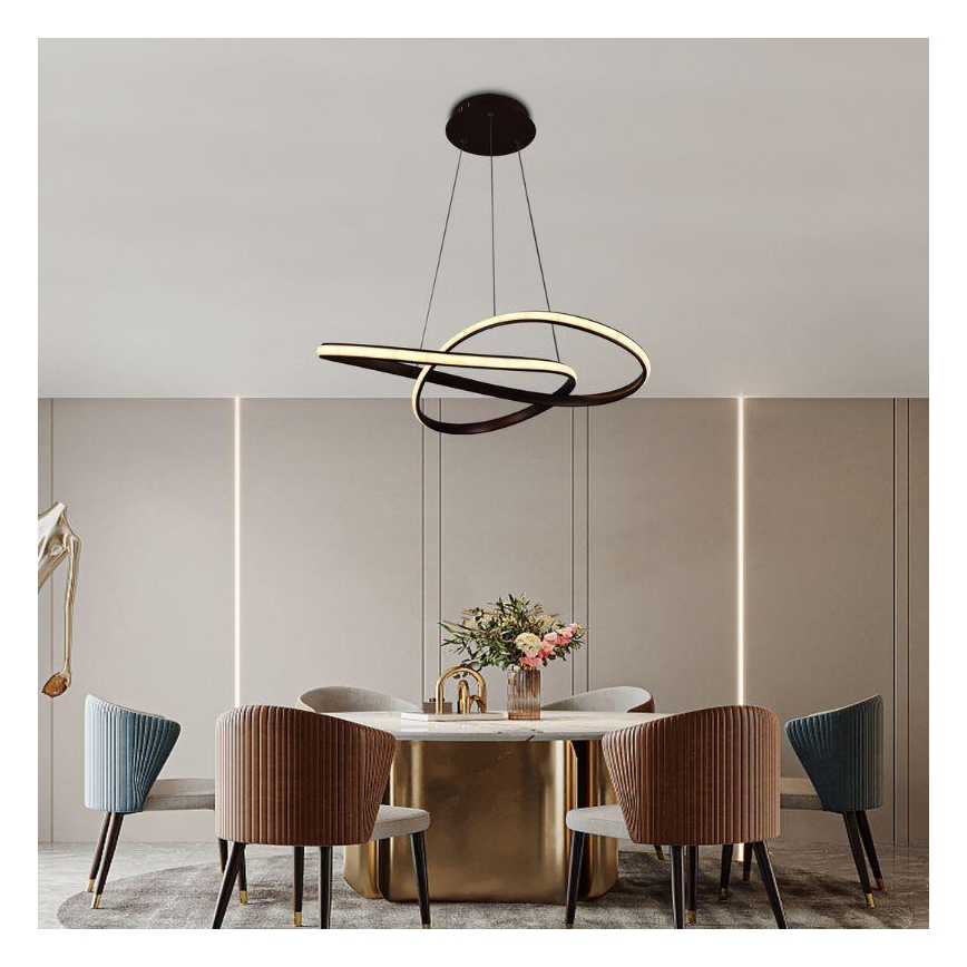 Brilagi - Candeeiro suspenso LED com regulação COSMOWAVE LED/70W/230V 3000-6500K castanho + comando