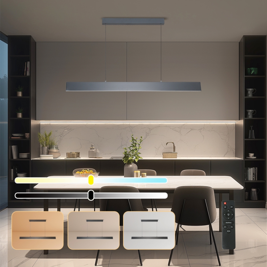 Brilagi - Candeeiro suspenso LED com regulação SLIMLINE LED/40W/230V 3000-6000K antracite + comando