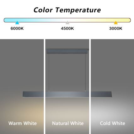 Brilagi - Candeeiro suspenso LED com regulação SLIMLINE LED/40W/230V 3000-6000K antracite + comando