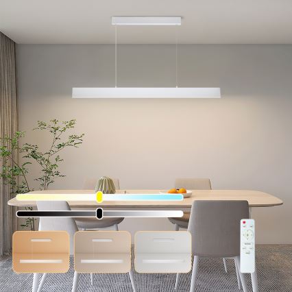 Brilagi - Candeeiro suspenso LED com regulação SLIMLINE LED/40W/230V 3000-6000K branco + comando