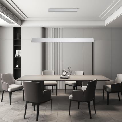 Brilagi - Candeeiro suspenso LED com regulação SLIMLINE LED/40W/230V 3000-6000K prateado + comando