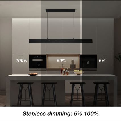 Brilagi - Candeeiro suspenso LED com regulação SLIMLINE LED/40W/230V 3000-6000K preto + comando