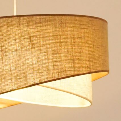 Brilagi - Candeeiro suspenso LED LYRA 1xE27/15W/230V bege/creme